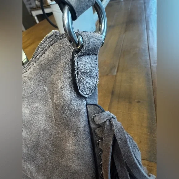 Michael Kors Fringe Crossbody in Suede with Zipper - Picture 10 of 15